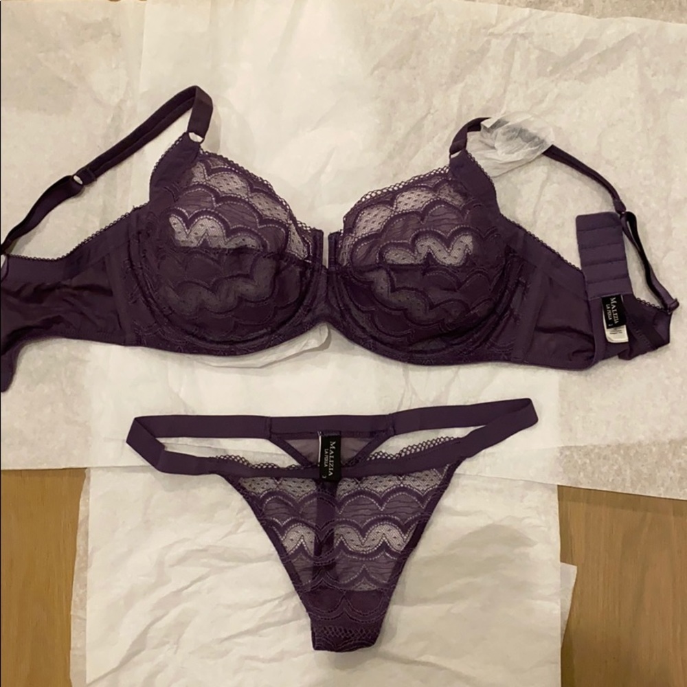 La Perla Lace Bra & Thong Set NWOT, Size 34E/3 (M)